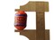6 18mm Vintage Painted Peruvian Clay Beads - Orange and Purple Tube Beads
